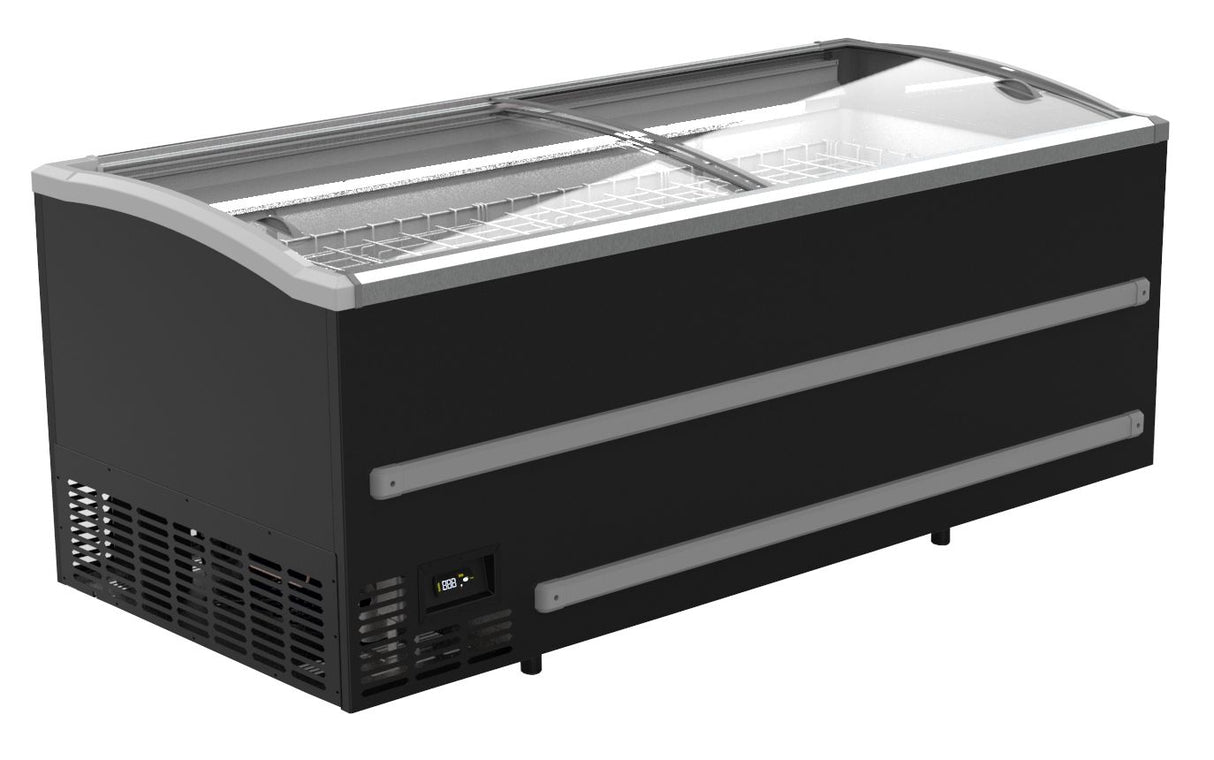 SUPERMARKET CHEST FREEZER BLACK 1880 AUTOMATIC DEFROST