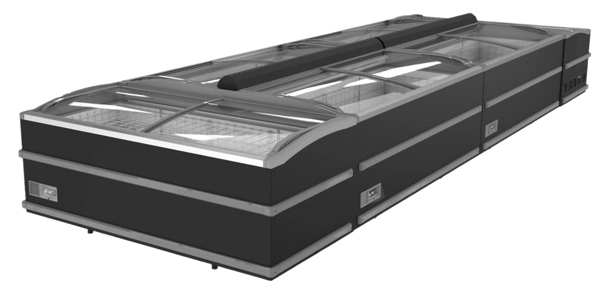 SUPERMARKET CHEST FREEZER BLACK 1880 AUTOMATIC DEFROST