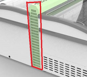 CHEST FREEZER JOINT SIDE WHITE FOR ISLAND WITHOUT HEAD ELEMENT