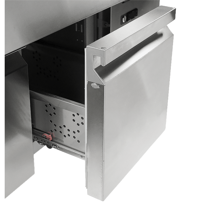 REFRIGERATED COCKTAIL BAR STATION INCL. SINK, GLASS RINSER, GN CONTAINERS, SPEEDRAIL FOR BOTTLES, CUTTING BOARD AND WASTE BIN