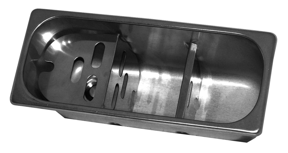 SINK FOR ICE CREAM SCOOP 270X110X120 WITH WATER DRAIN HOLE AND OVERFLOW PIPE