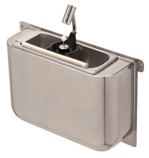 SINK FOR ICE CREAM SCOOP WITH SCOOP SHOWER 410X120X270 WITH WATER DRAIN HOLE, WATER CONNECTION AND OVERFLOW PIPE