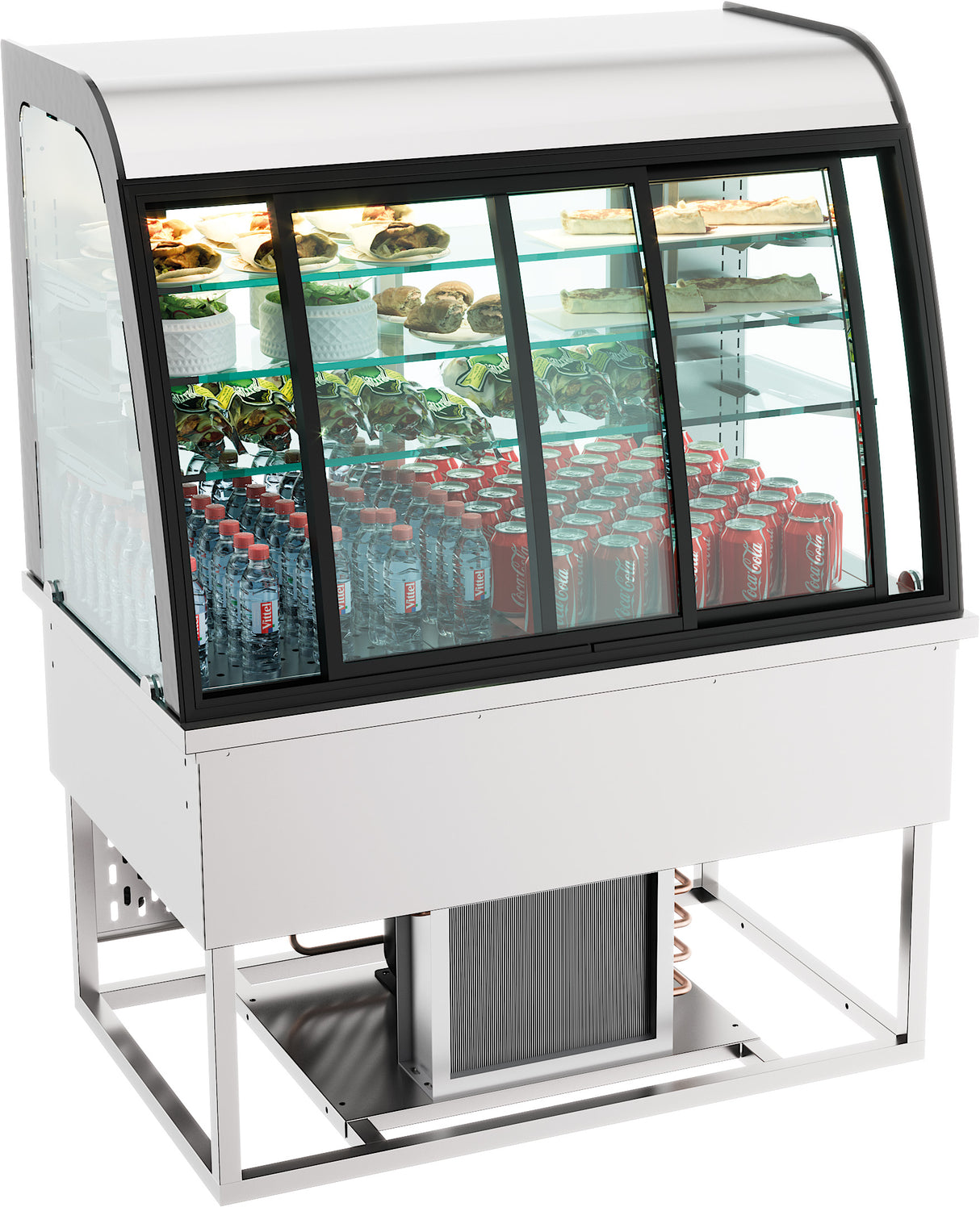 DROP-IN REFRIGERATED DISPLAY 140L SLIDING DOORS