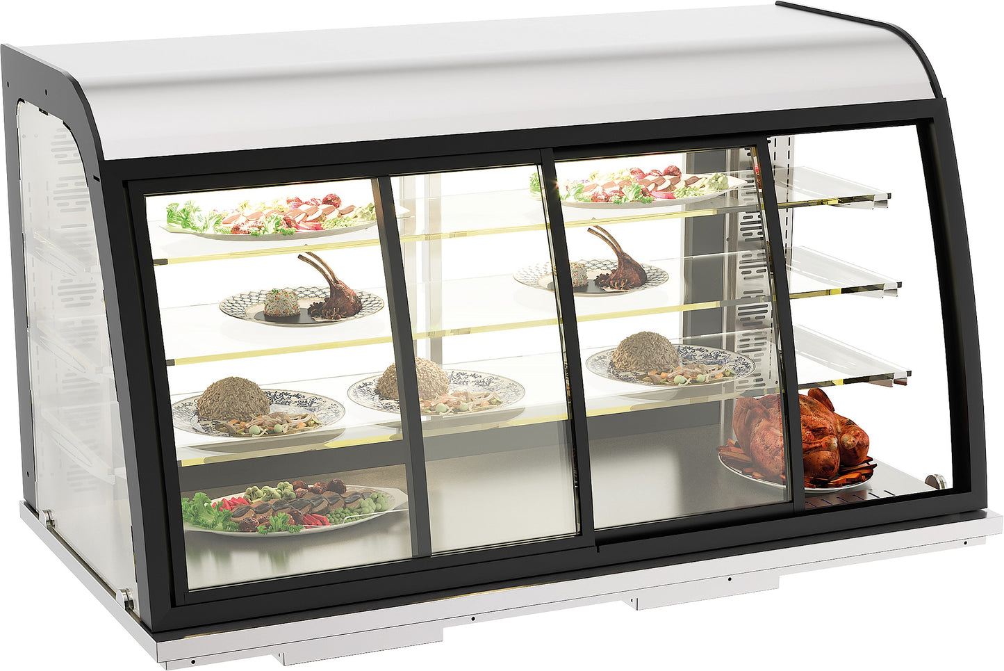 DROP-IN HEATED DISPLAY 155L SLIDING DOORS