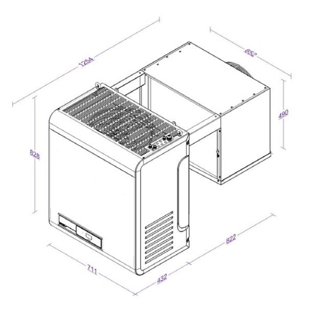 Freezer Straddle Unit | Capacity 15,8-29,6 |400V