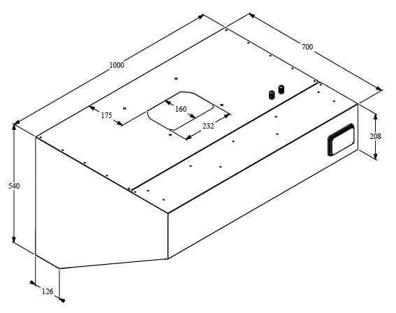 700 WALL-MOUNTED HOOD COMPLETE 1000