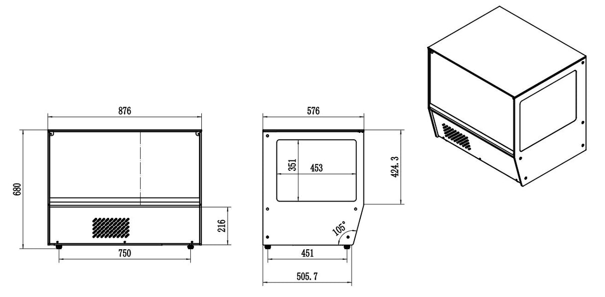 159L Table top Refrigerated Display