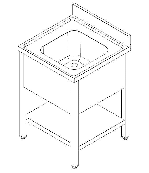 700 SINK UNIT SHELF FLAT PACKED 1 MIDDLE 700