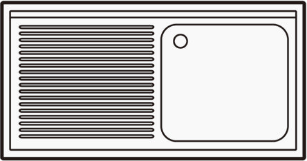700 SINK UNIT SHELF FLAT PACKED 1 RIGHT 1200