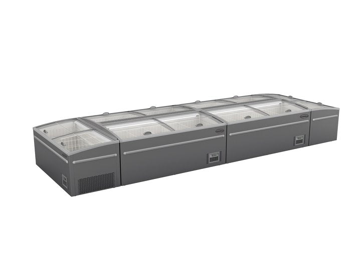 SUPERMARKET CHEST FREEZER GREY 1450 AUTOMATIC DEFROST