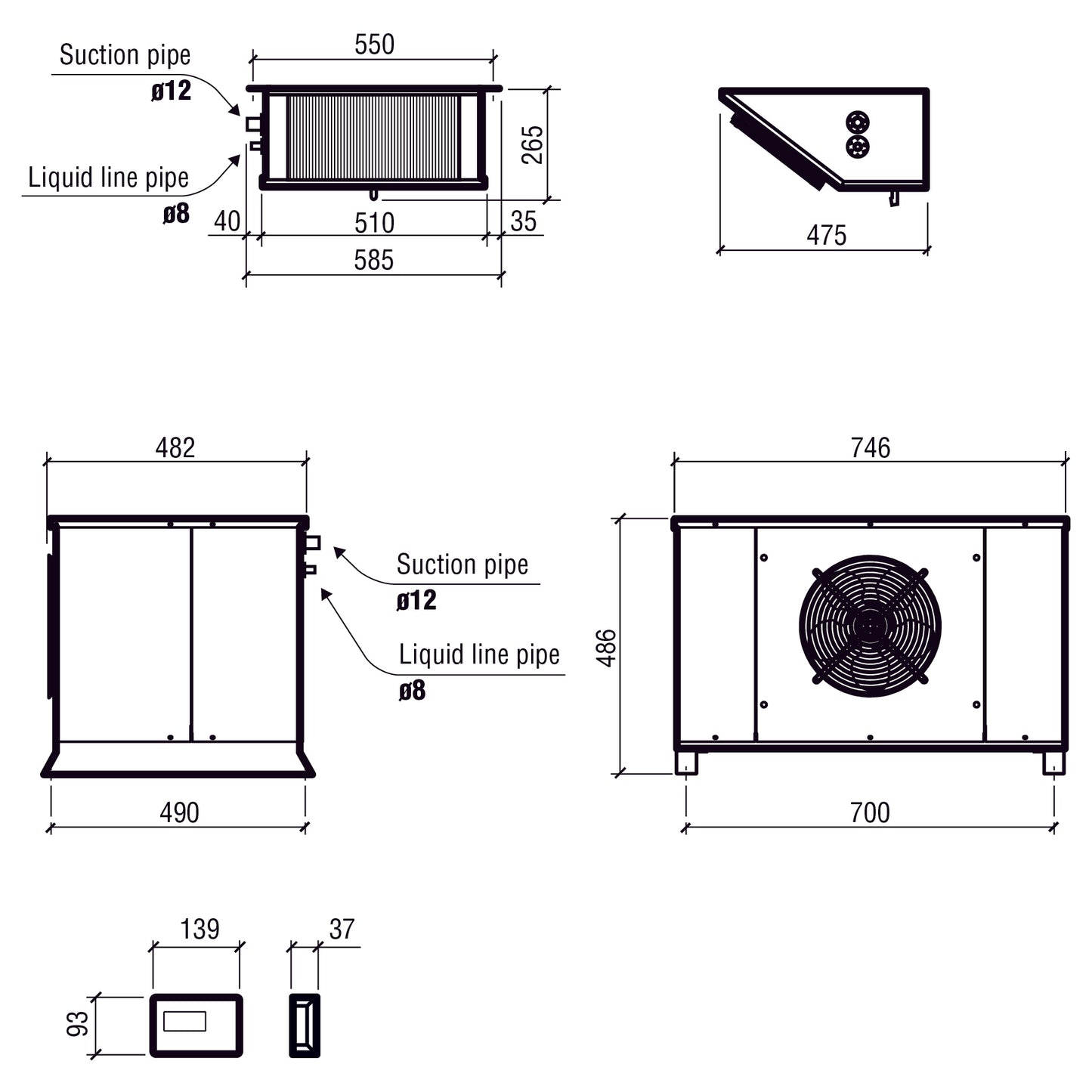 Combisteel Freezer Split Refrigeration Unit | Capacity 1.92-5.21 m3