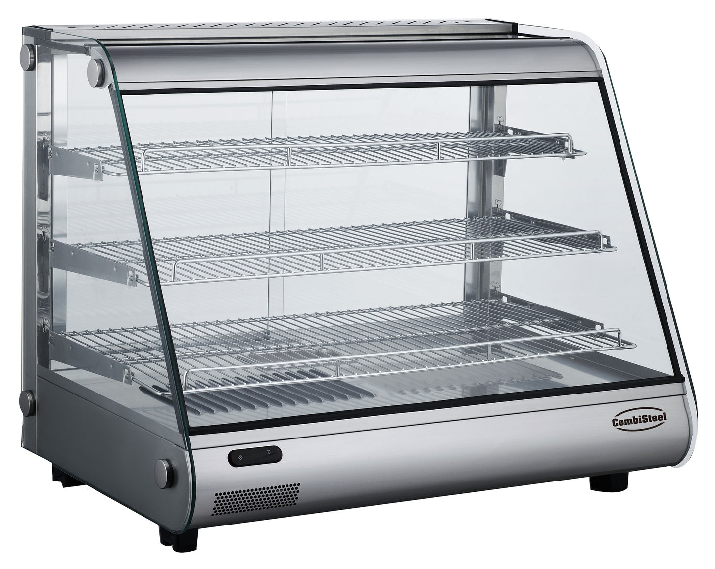 160L Heated Display Cabinet – Stainless Steel, LED Lighting