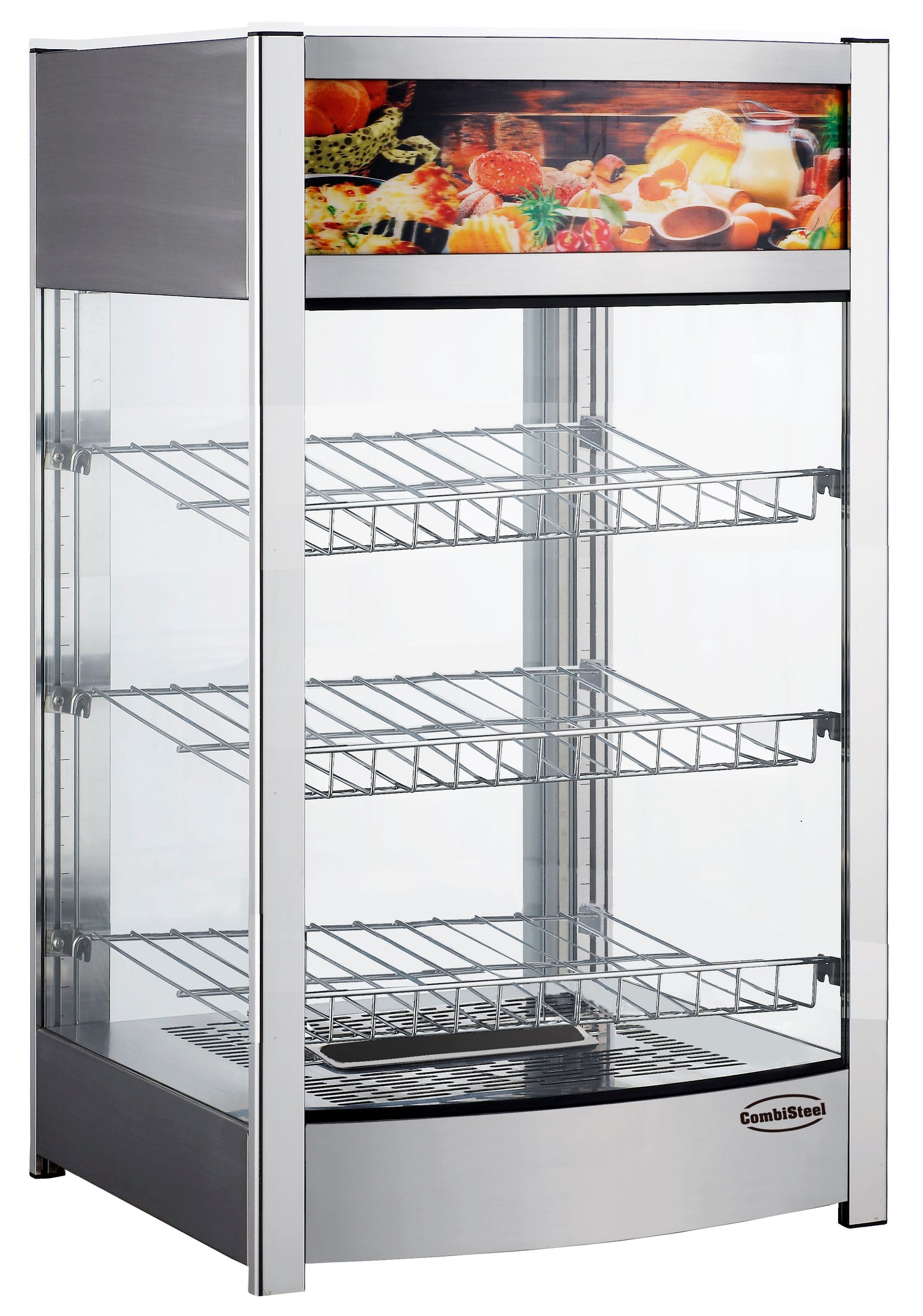 97L Heated Display Cabinet – Stainless Steel, 3 Shelves