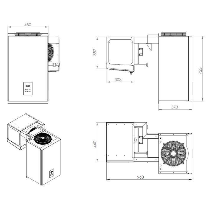 Coldroom + Refrigeration 1200 x 1500 x 2010(h) 2.6m3 Panels 80mm