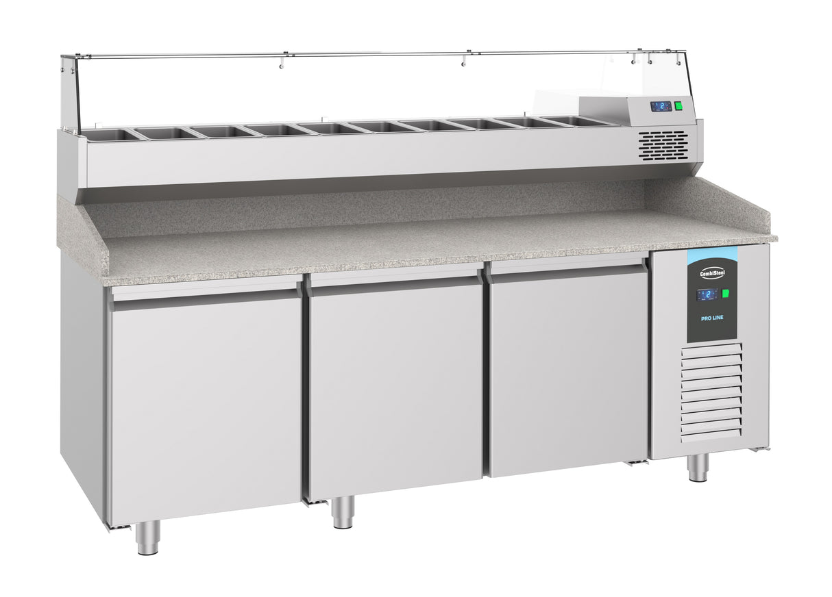 PIZZA COUNTER 3 DOORS With Topping counter