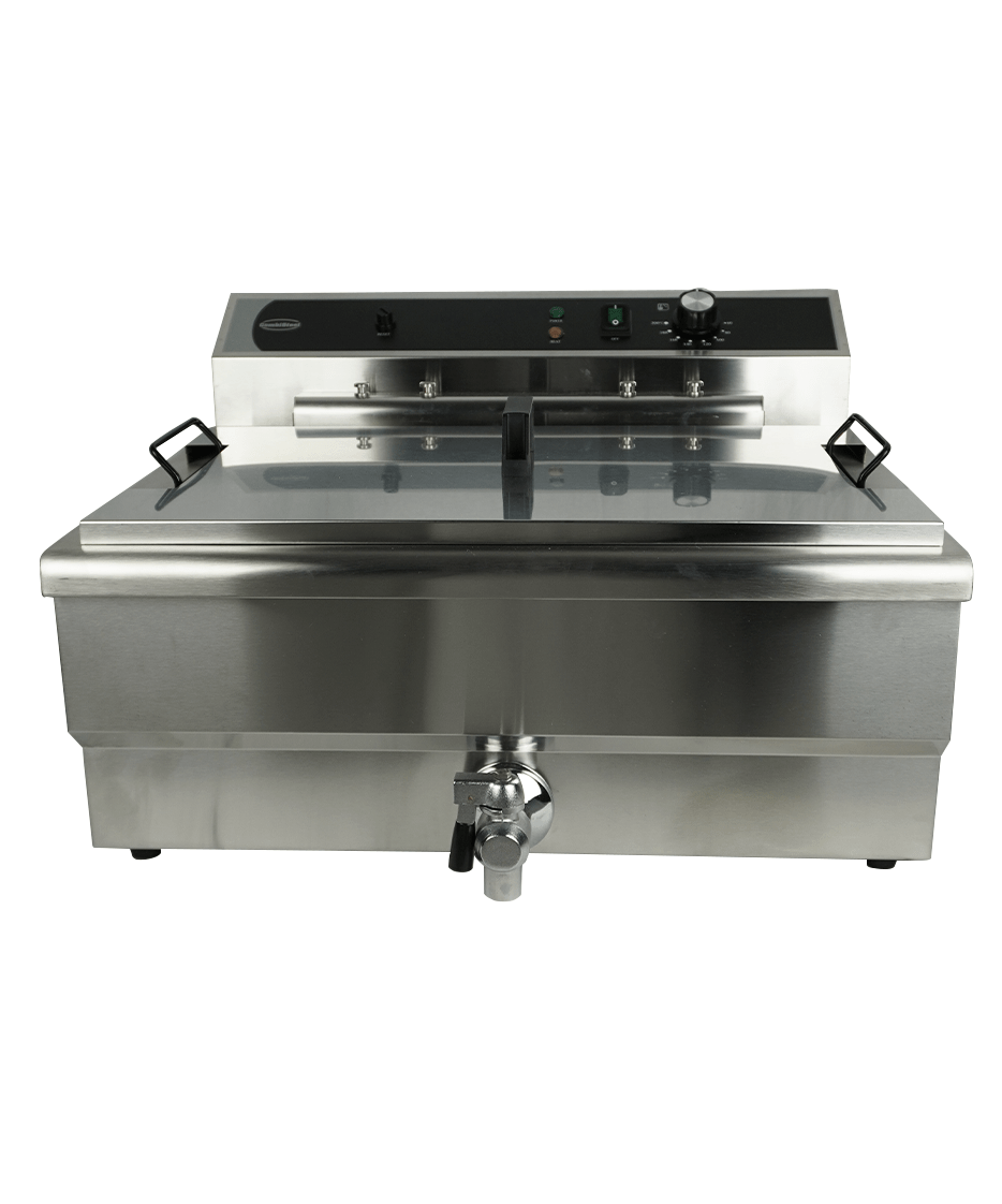 ELECTRIC COUNTER FRYER 25L - WITH DRAIN VALVE