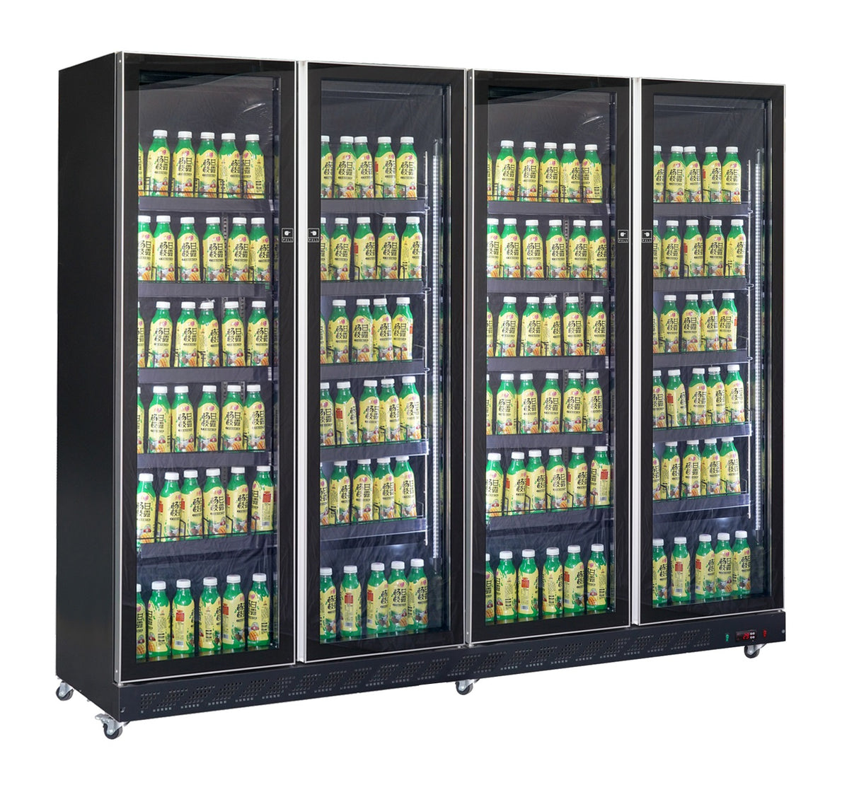 REFRIGERATOR 4 GLASS DOORS BLACK