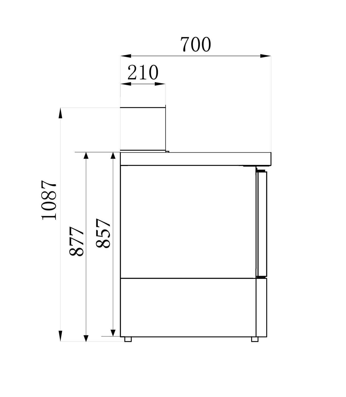 PIZZA COUNTER 3 DOORS