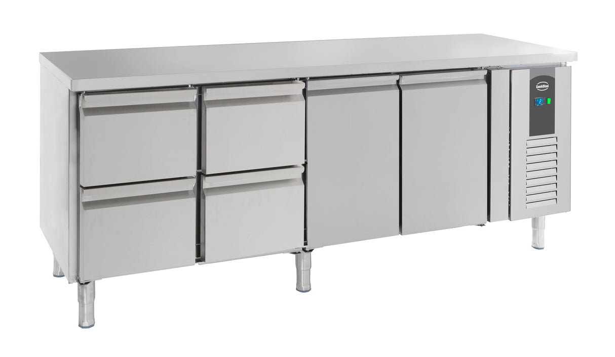 700 REFRIGERATED COUNTER 2 DOORS AND 4 DRAWERS