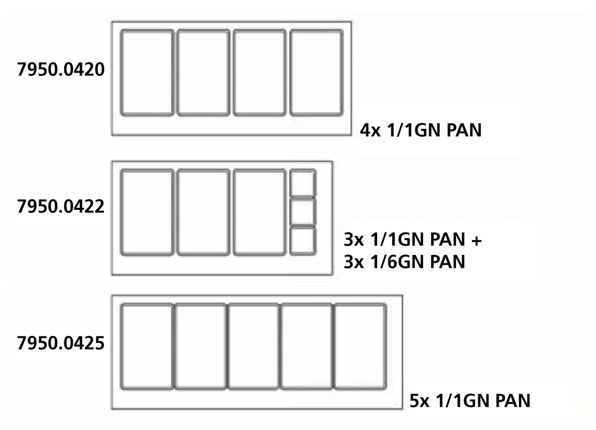REFRIGERATED COUNTER WITH GLASS COVER 3 DOORS