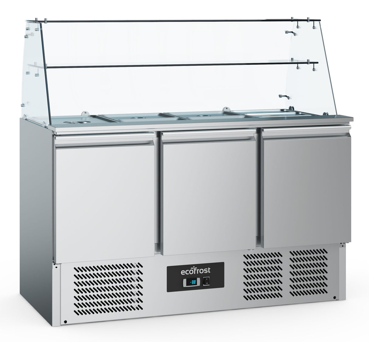 REFRIGERATED SALADETTES WITH GLAS 3 DOORS