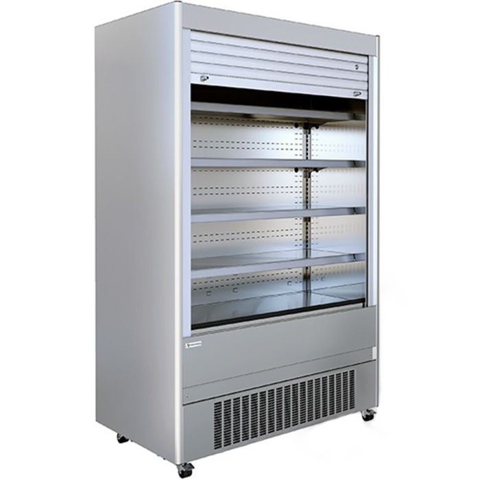 Stainless Steel Multideck Display Fridge with Lockable Shutter 866mm Wide