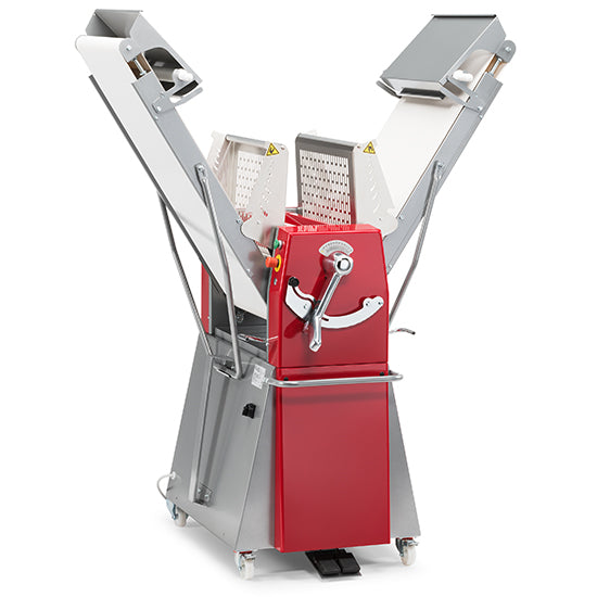 Dough Sheeter with Variable Speed Inverter on Base with Castors, Belt 500x1000 mm