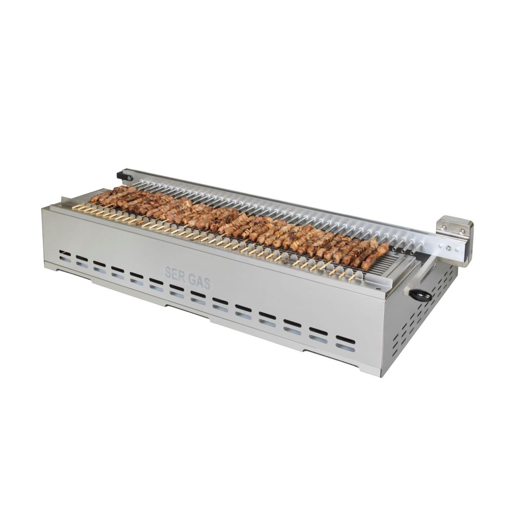 Charcoal grill with rotating mechanism