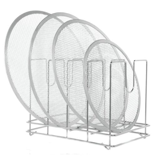 Pizza Screen / Disk Storage Rack – Chrome Plated
