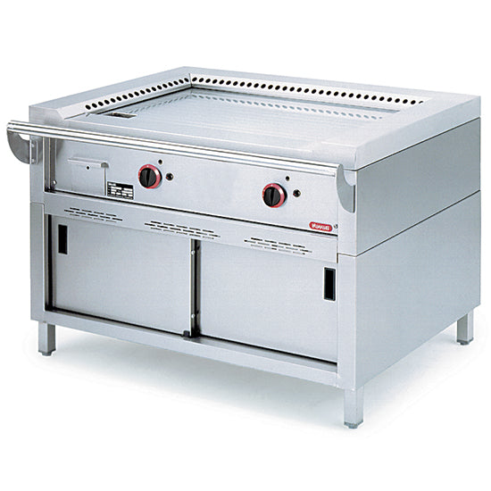 Gas Teppanyaki on cabinet, 2 zones