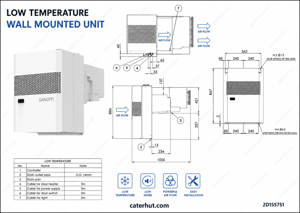 Zanotti Freezer BPS3224YA11A | 16.8m³ | 230V