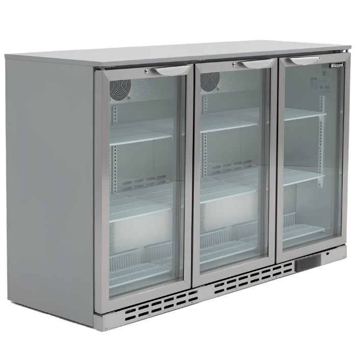 Triple Hinged Glass Door Bottle Cooler – Stainless Steel Finish