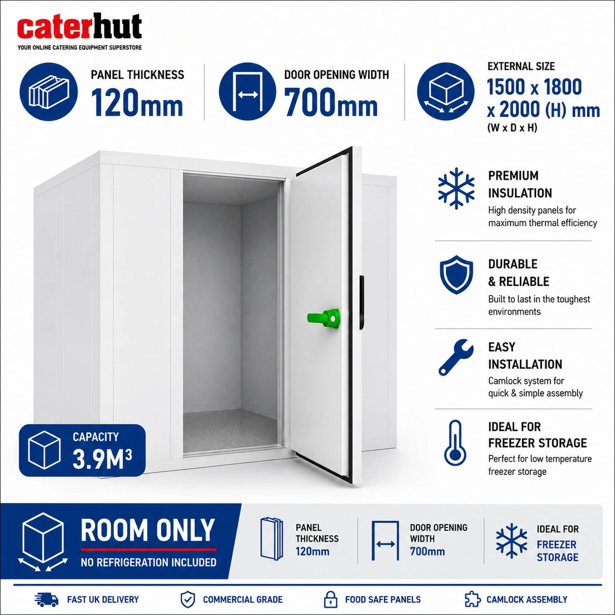 Room Enclosure 1500 x 1800 x 2200 | 120 mm | 3.9m3