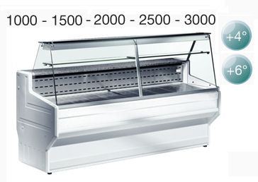 SLIM LINE Deli Counter Only 790mm Deep, Straight Glass, +4 °C/+6 °C