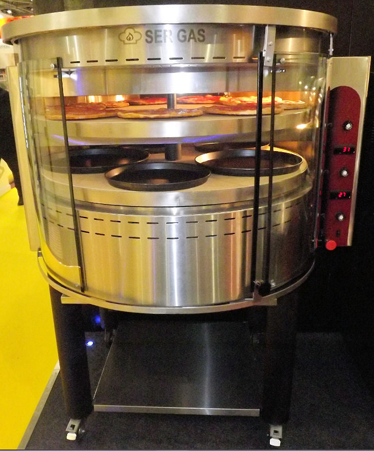 GAS Pizza Oven with Rotating Deck mod.RP 2 - Capacity 16 pizzas-Potential for 160 pizzas (30 cm) per hour