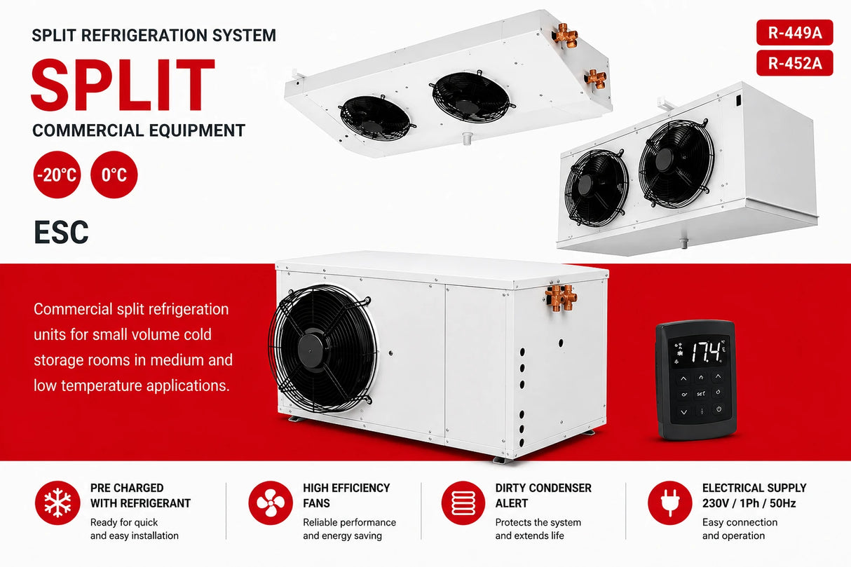 Commercial Split Refrigeration System for Cold Rooms | Multiple Models Available