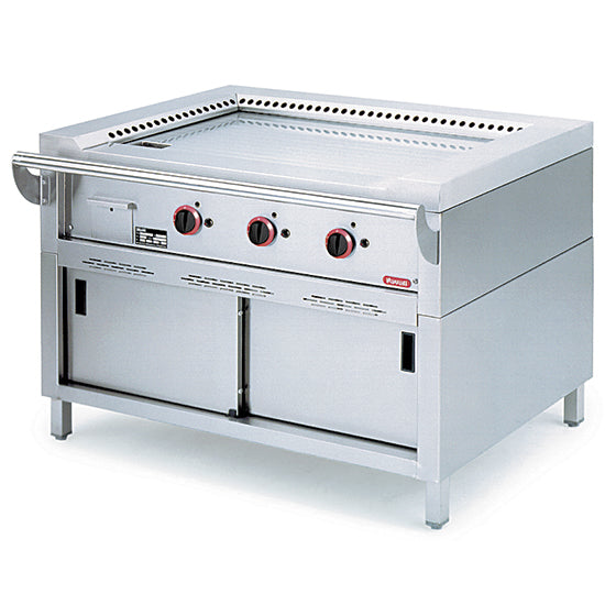 Gas Teppanyaki on cabinet, 3 zones