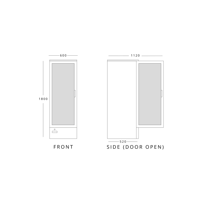 Upright Single Door Bottle Cooler