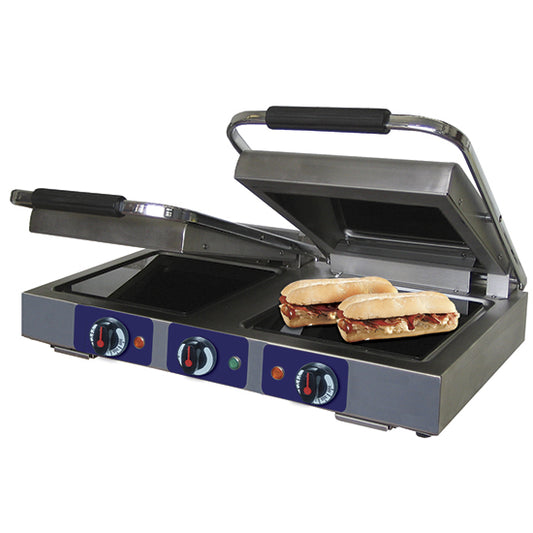 Panini Griddle With Ceramic Glass Plates,  2x 250x250 mm