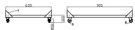 SUPPORT FOR SALADETTE 2 DOORS