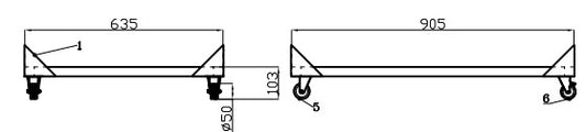 SUPPORT FOR SALADETTE 2 DOORS