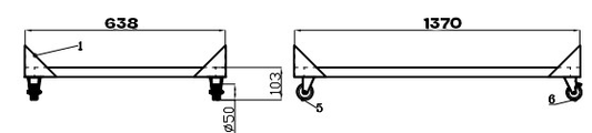 SUPPORT FOR SALADETTE 3 DOORS