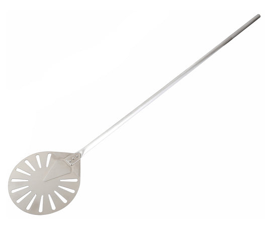 SS PIZZA SHOVEL ROUND PERFORATED 23-142