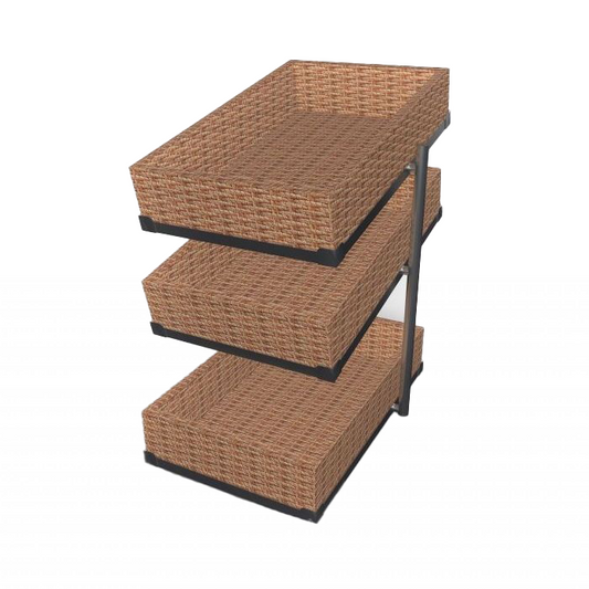 BREAD BASKETS ETAGERE 3 HIGH NARROW MODEL  INCL. BASKETS