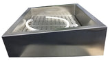 CRUSHED ICE BIN INCLINE 1/1 GN AISI 304  DRAIN ON THE OPERATING SIDE