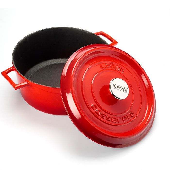LAVA CAST IRON CASSEROLE Ø24 RED