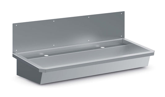 SS WASH BASIN 2 TAPS 1200MM