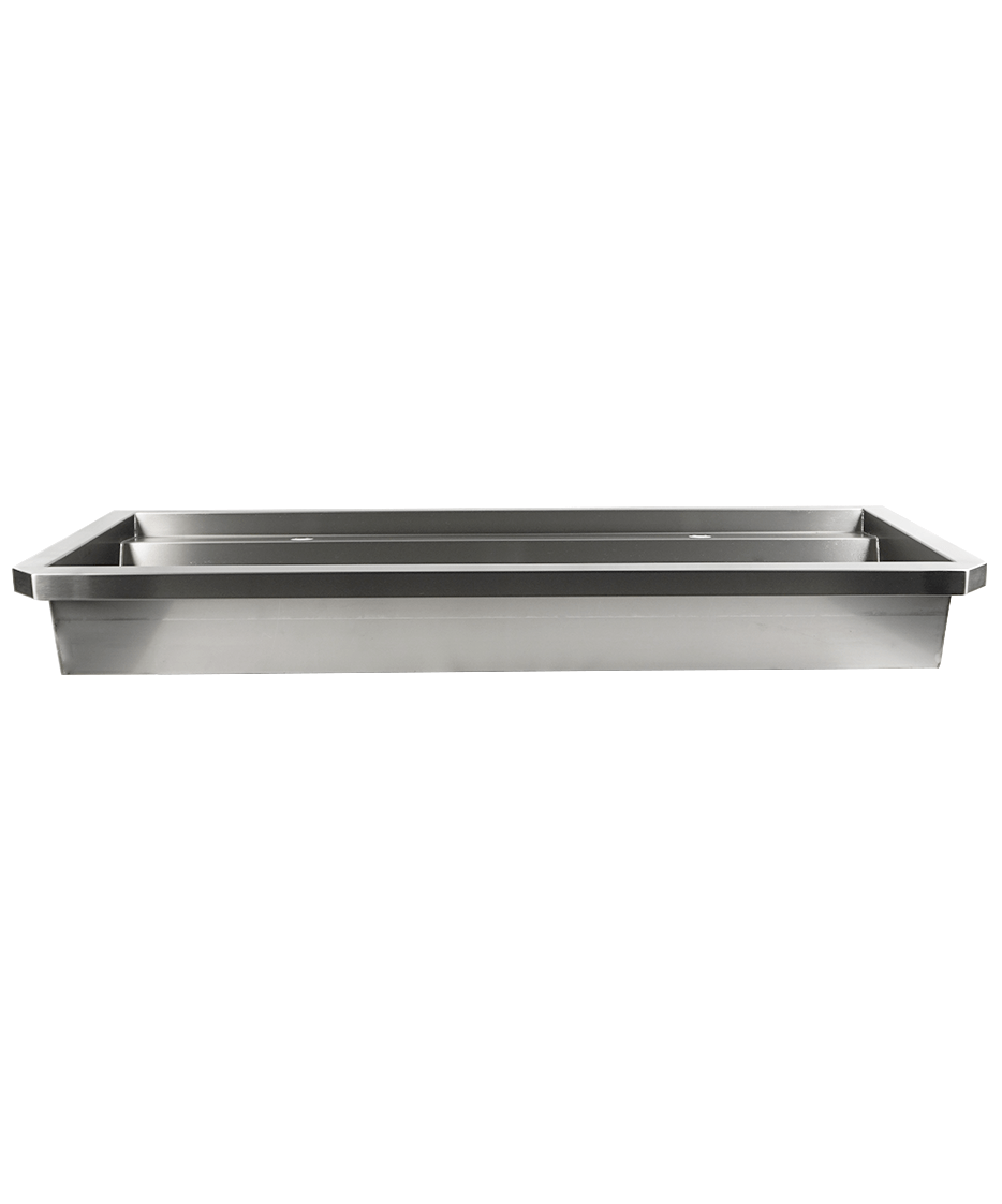 SS WASH BASIN 2 TAPS 1200MM