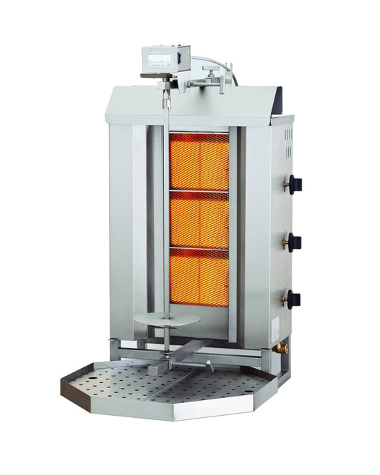 GYROS GRILL GAS MOTOR ON TOP 3 HEATING ZONES