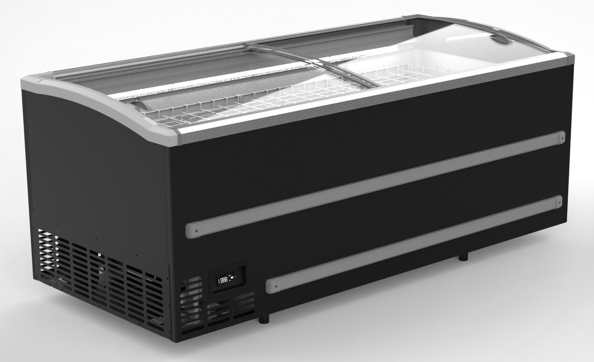 SUPERMARKET CHEST FREEZER BLACK 2500  MANUAL DEFROST  *TRANSPORT ON REQUEST*
